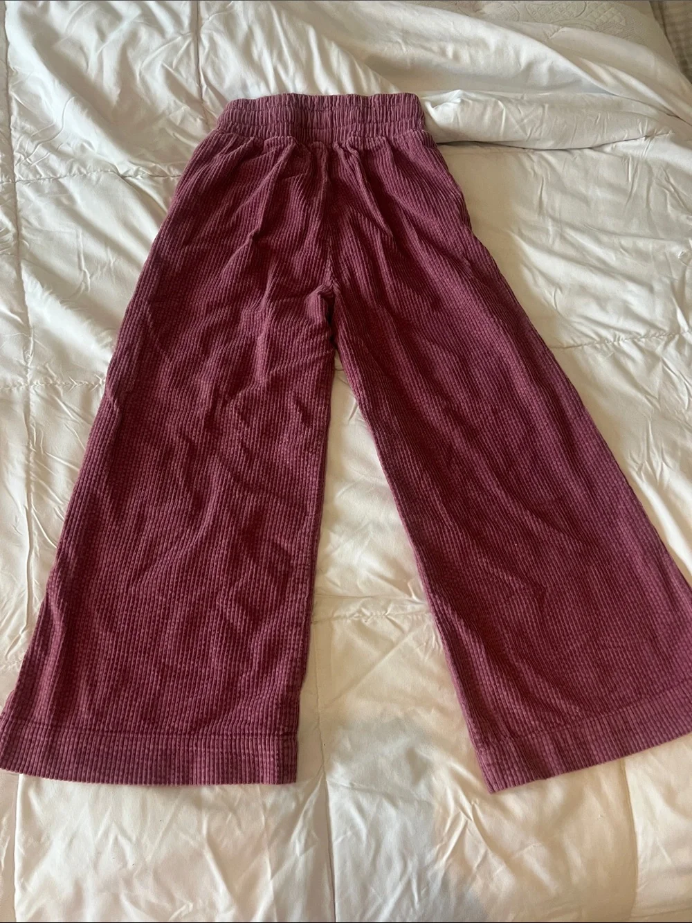 Girls Pants - Burgundy wide leg pants